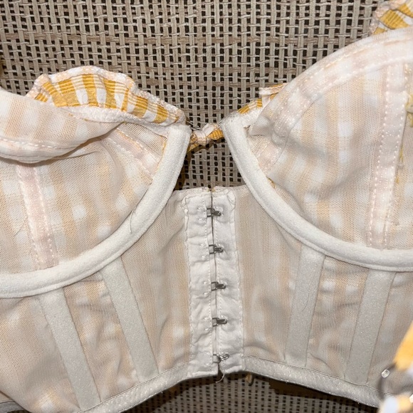 Urban Outfitters Yellow Gingham Corset - Picture 2 of 4